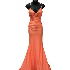 Jessica Angel Stretch Jersey Orange Formal Dress NWT